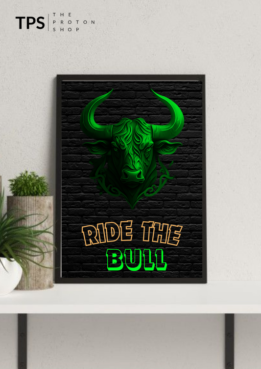 Ride the Bull Stock Market Poster