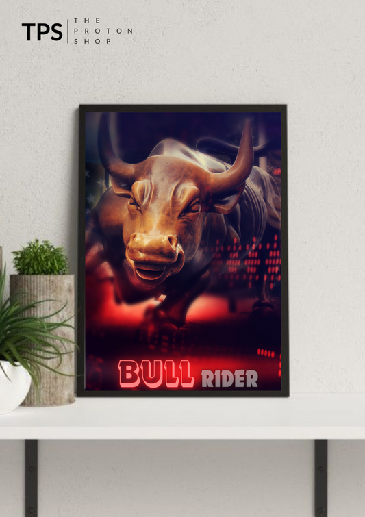 Bull Rider Stock Market Poster